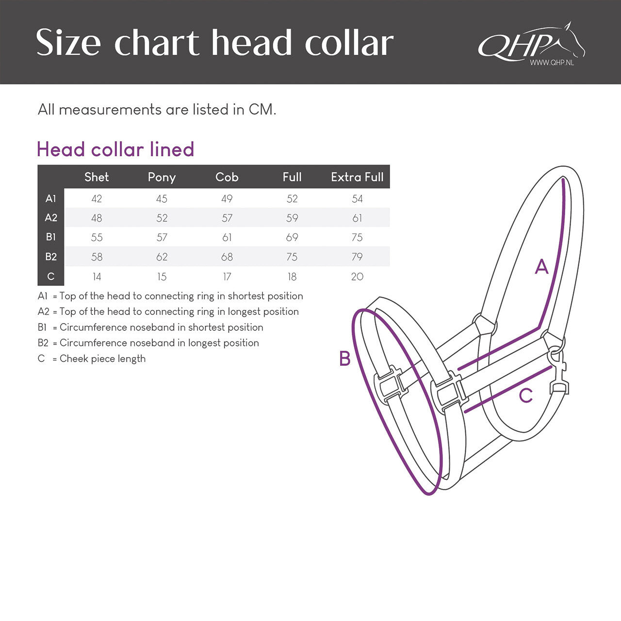 Head collar lined