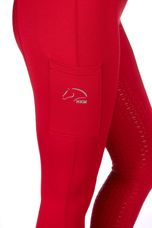 Riding leggings Graz Style silicone full seat 3000 red / EU122-128/age 6-7