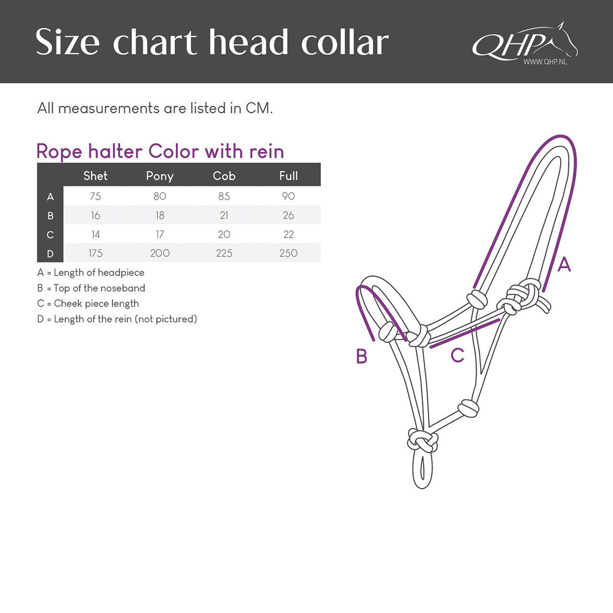 Rope halter Color with rein