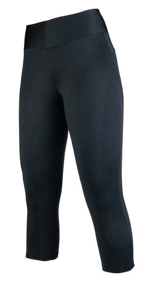 3/4 riding leggings MeshStyle silicone full seat 9100 black / EU32/34/UK22/24/US20/22