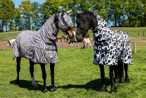 Fly rug with neck Cow 9112 black/white / EU115/UK5'3/US63"