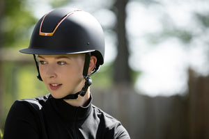 Riding helmet Lady Shield 2407 brown/rose-gold / S = 52-54 cm