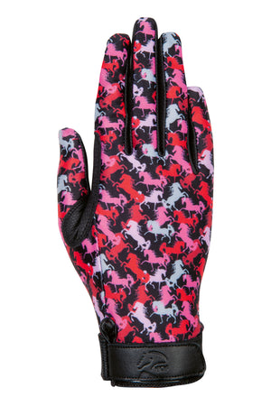 Kids riding gloves Emily 9139 black/pink / 6