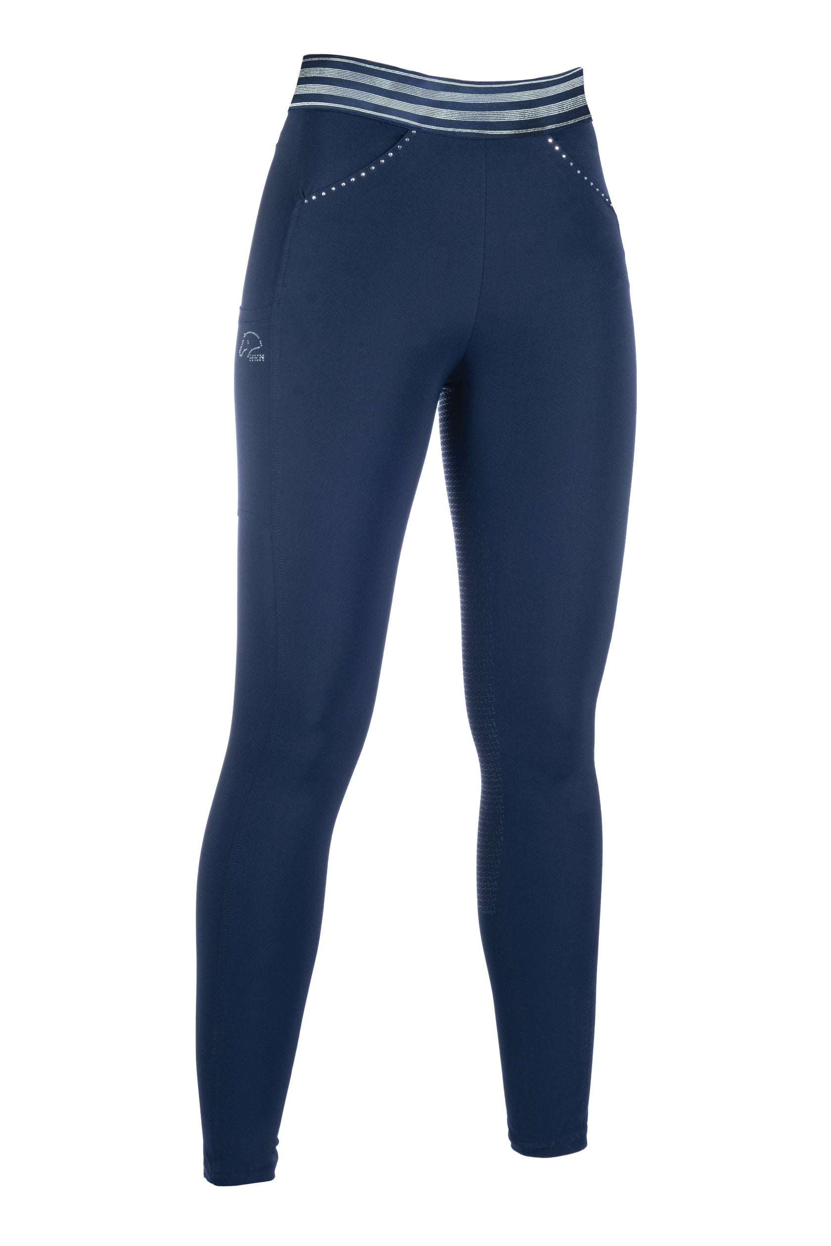 Riding leggings Pull on silicone full seat 6900 deep blue / EU34/UK24/US22