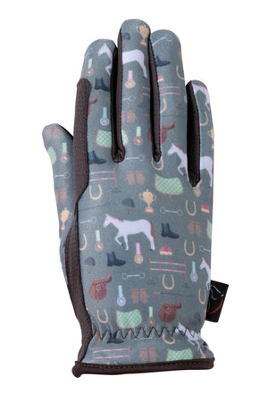 Kids winter riding gloves Judy 5800 green / 6