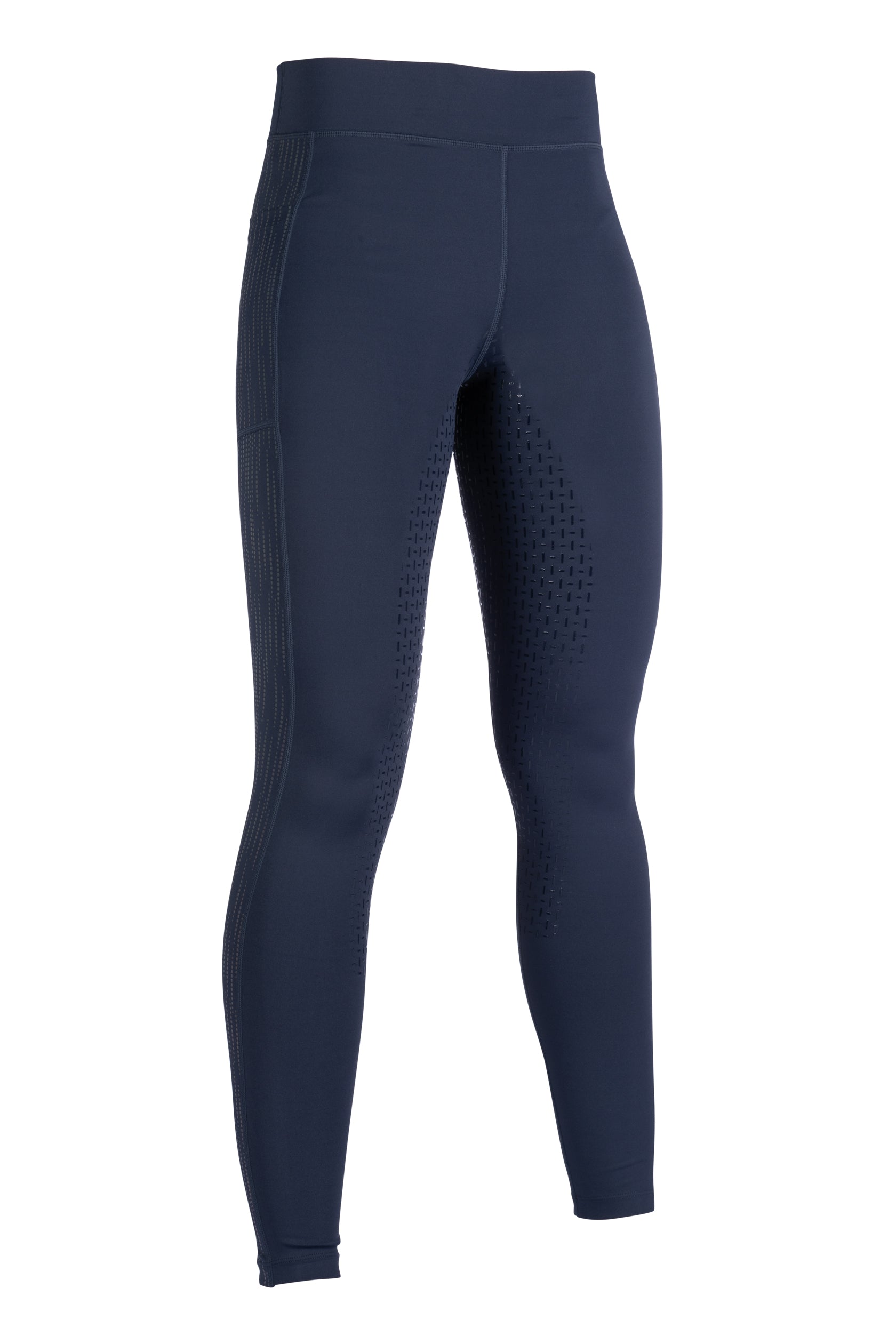 Riding leggings Flow Reflective sil. full seat 6900 deep blue / EU32/34/UK22/24/US20/22
