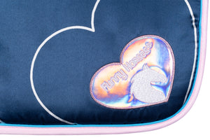 Saddle cloth Funny Horses Hearts 2 in 1 3800 rose / Shetland pony