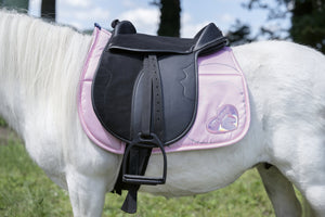 Saddle cloth Funny Horses Hearts 2 in 1 3800 rose / Shetland pony