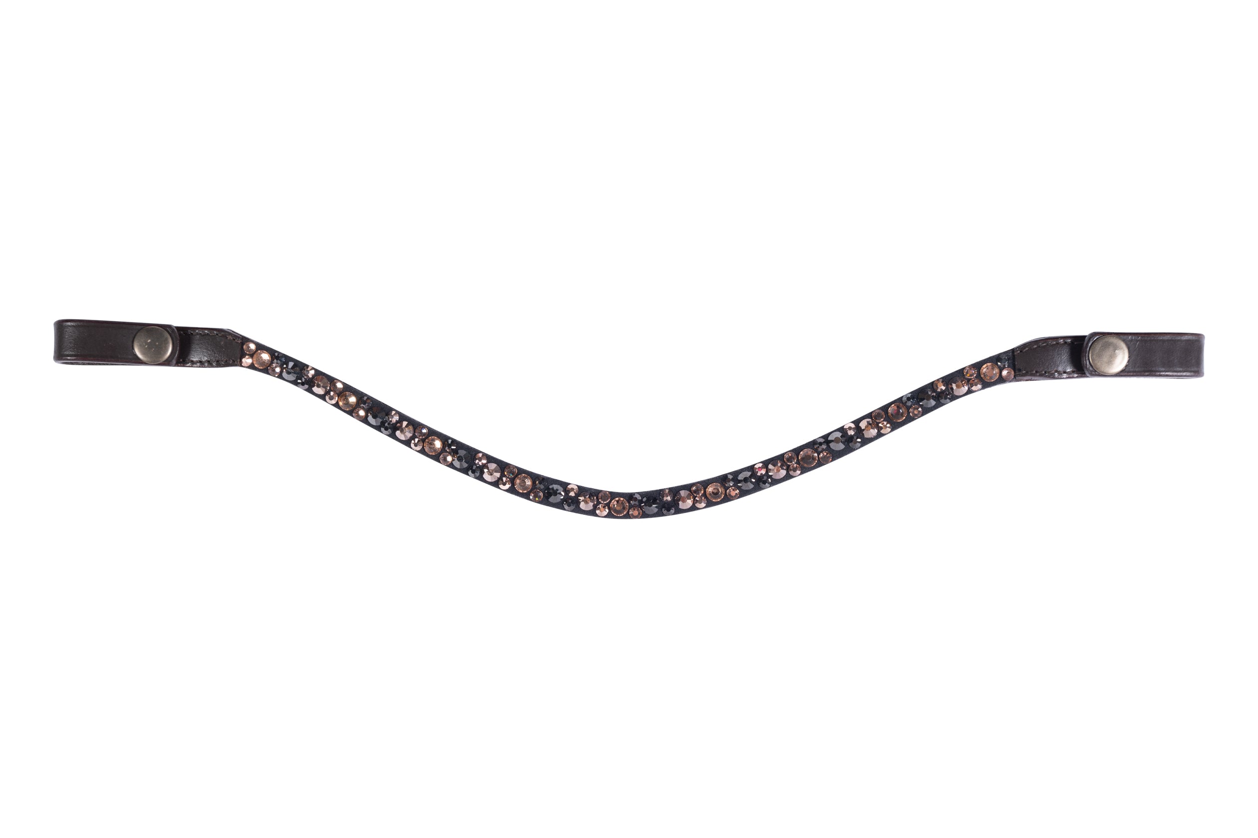 Browband Rosegold Glamour Style 2407 brown/rose-gold / Pony