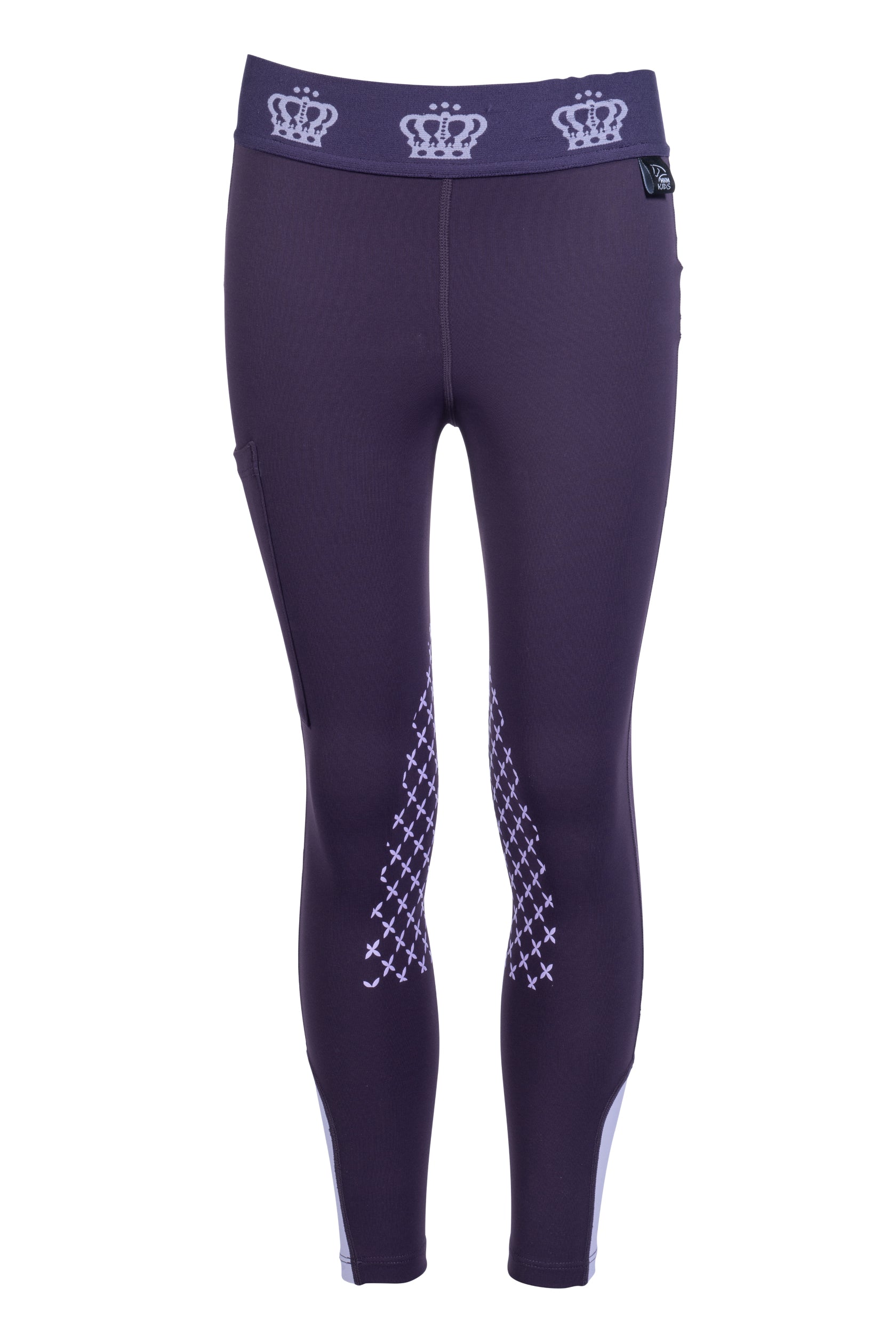 Riding leggings Lola silicone knee patch 3300 dark lilac / EU98/104/age 2-4