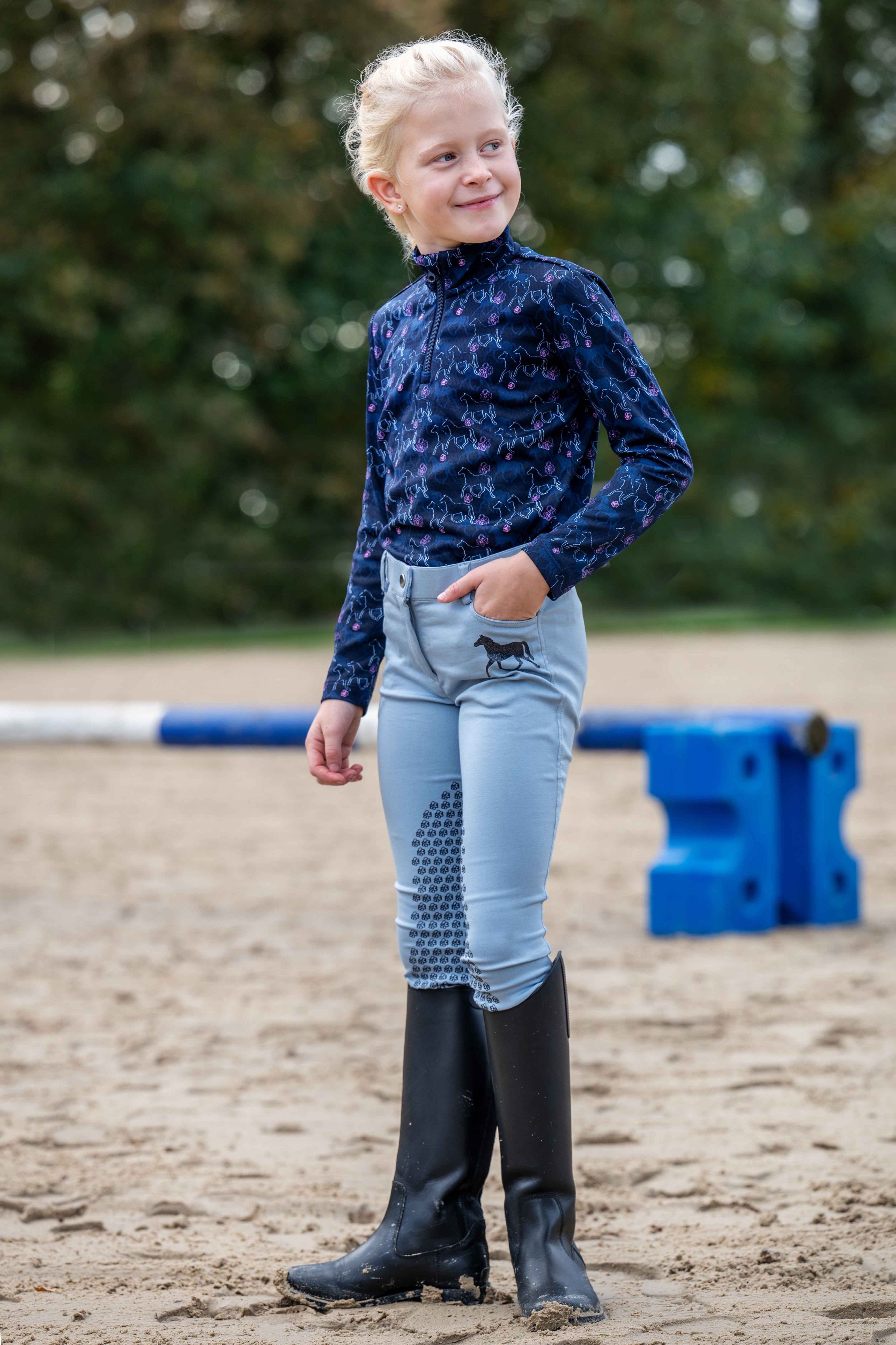 Functional shirt Bria long sleeve 6900 deep blue / EU134/age 7-8