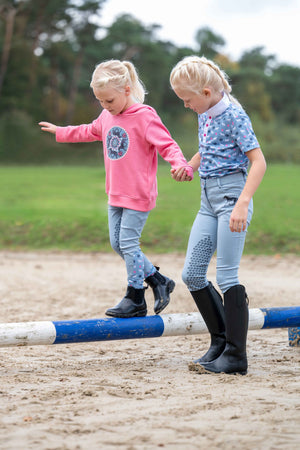 Riding breeches Bria silicone knee patch 6000 smokey blue / EU116/age 5-6