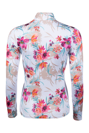 Functional shirt Flower 1239 white/pink / M