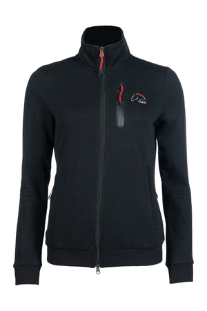 Sweat jacket Team HKM Ladies 9100 black / L