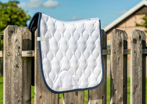 Saddle cloth Dressage Competition 1202 white/navy / Dressage