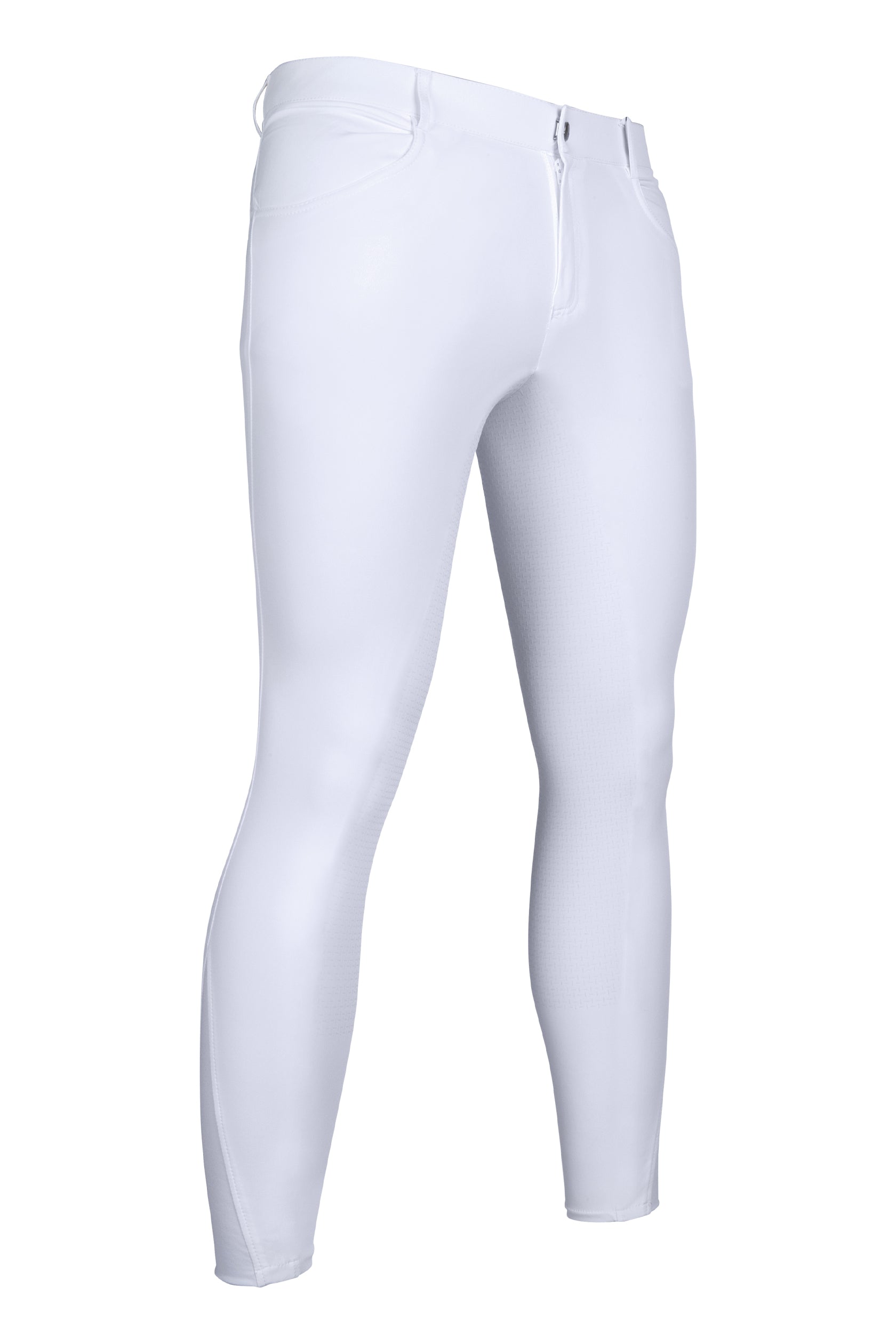 Men's riding breeches -James- sil. full seat 1200 white / EU56/UK40/US40
