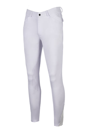 Men's riding breeches James sil.knee patch 1200 white / EU44/UK30/US30