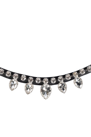 Browband Alisha 9112 black/white / Pony