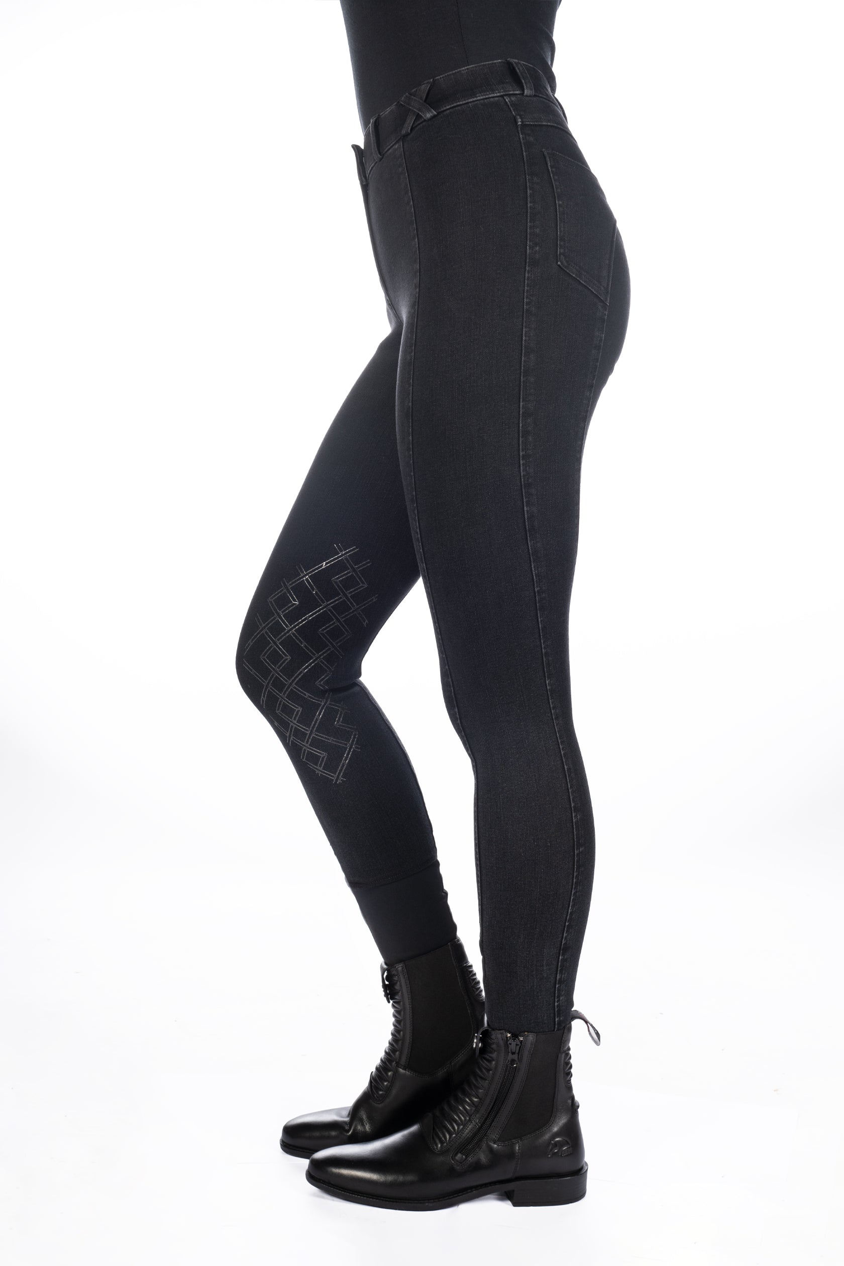 Riding breeches Harbour Island Denim sili. k. p. 9100 black / EU34/UK24/US22