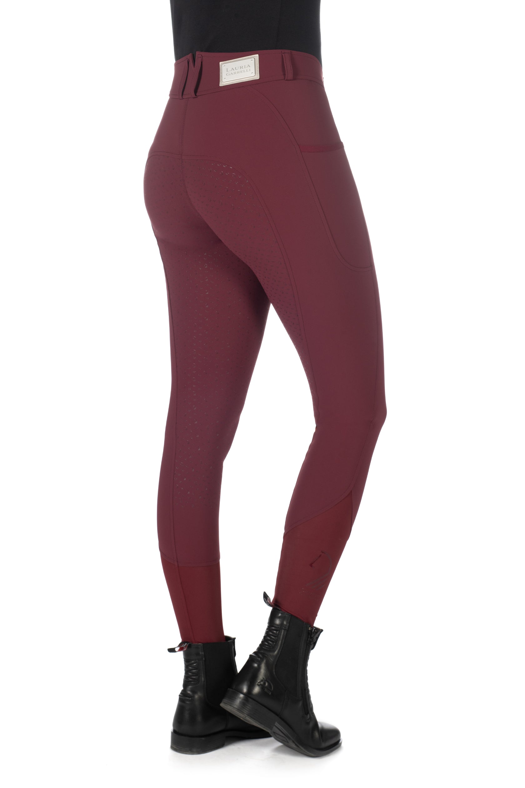riding breeches -livigno- silicone full seat 3296 bordeaux / EU46/UK36/US34