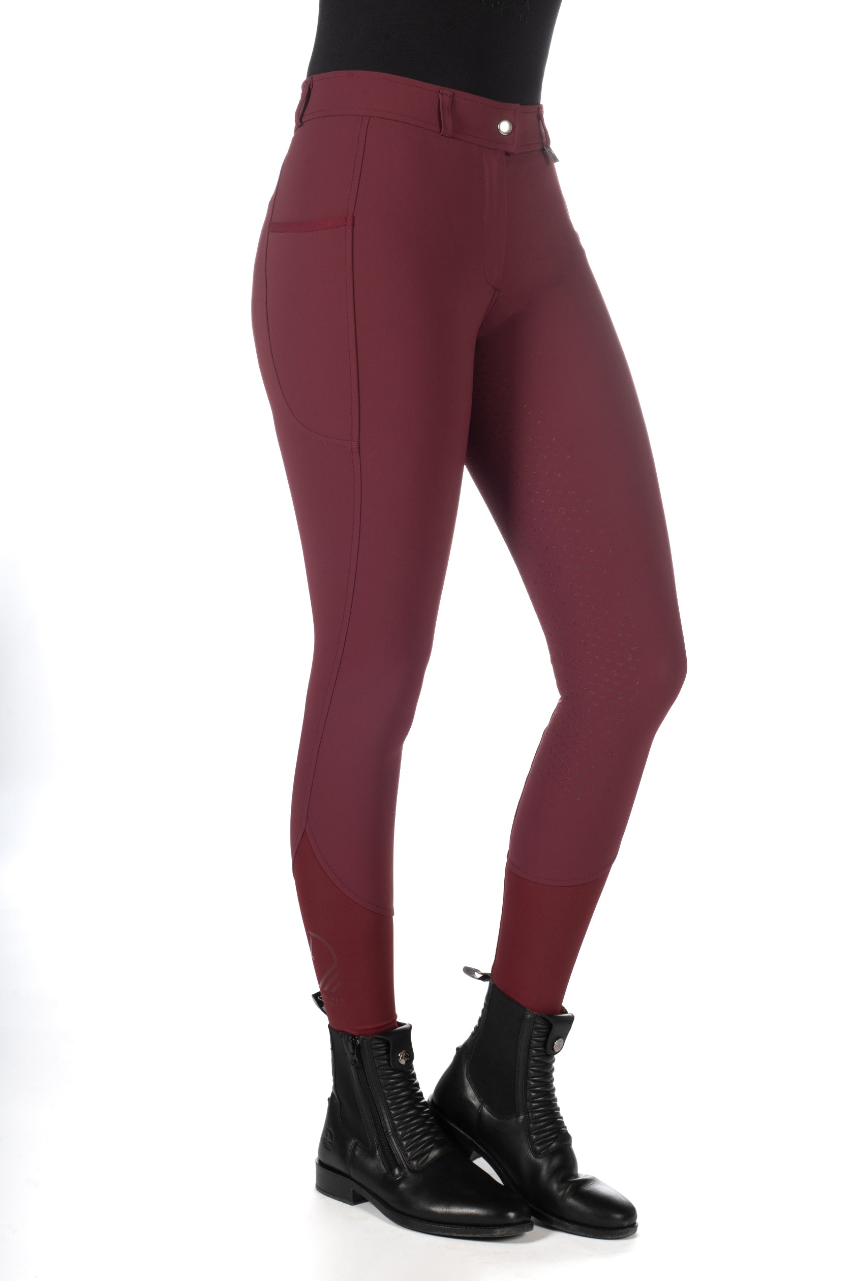 riding breeches -livigno- silicone full seat 3296 bordeaux / EU46/UK36/US34