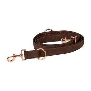 DOG LEAD VELVET DARK CHOCOLATE / L