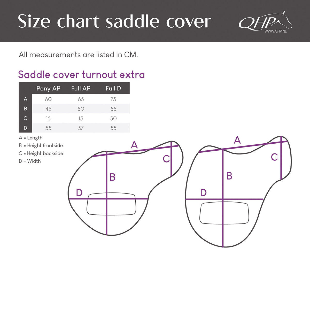 Saddle cover turnout extra