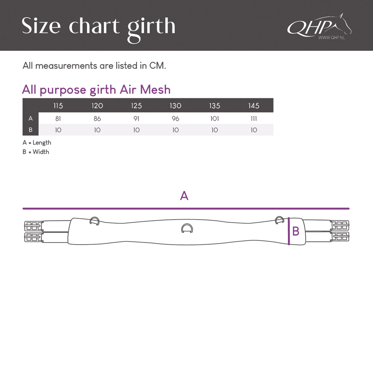 All purpose girth Air Mesh