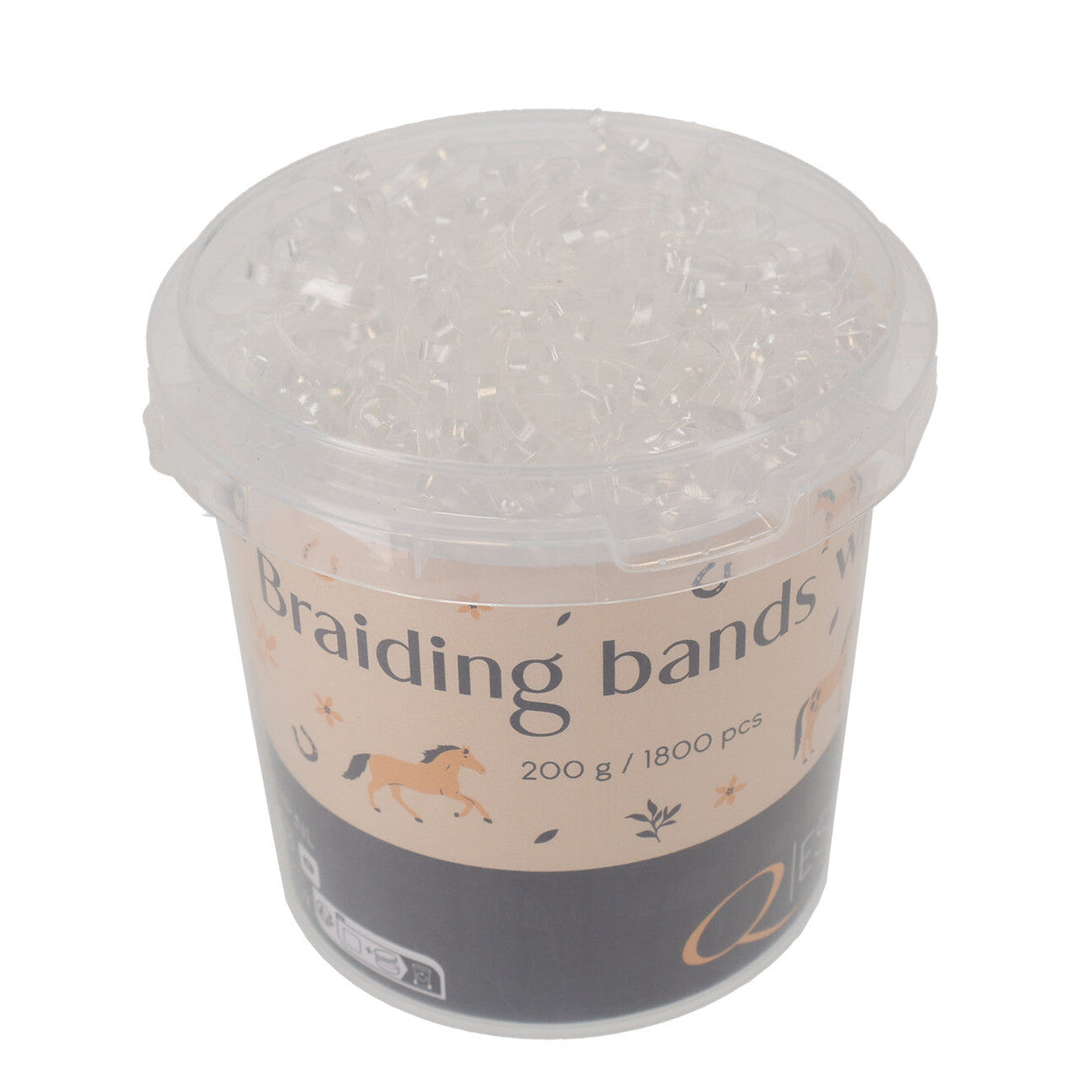 Rubber braiding bands wide bucket