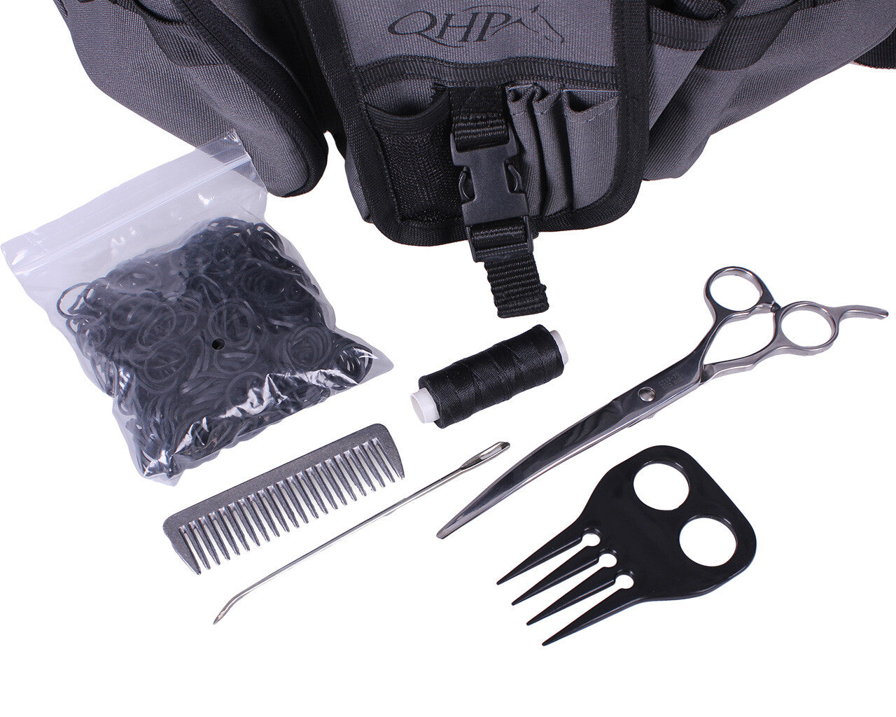 hip bag with braiding kit