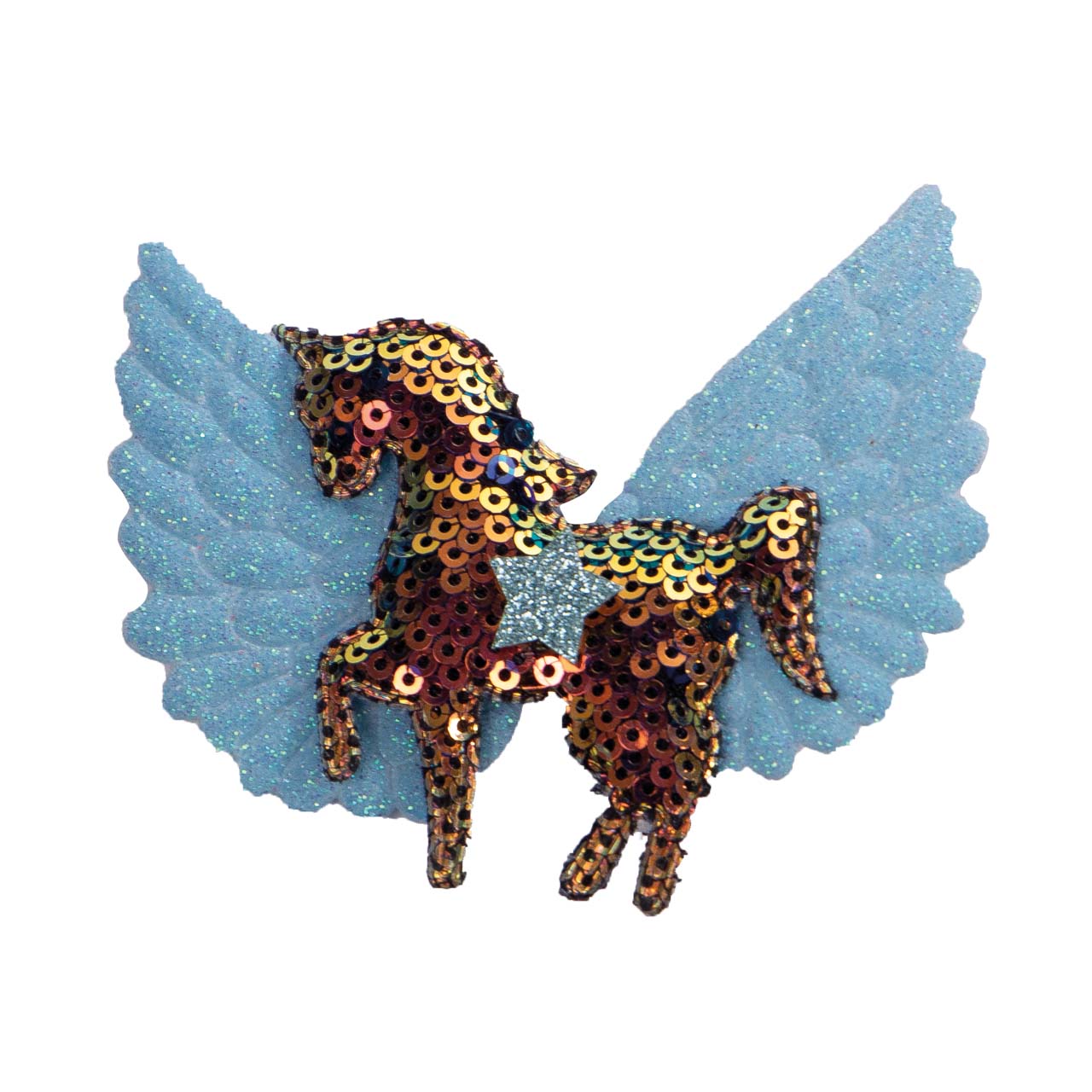 mane clips unicorn bow (6pcs)