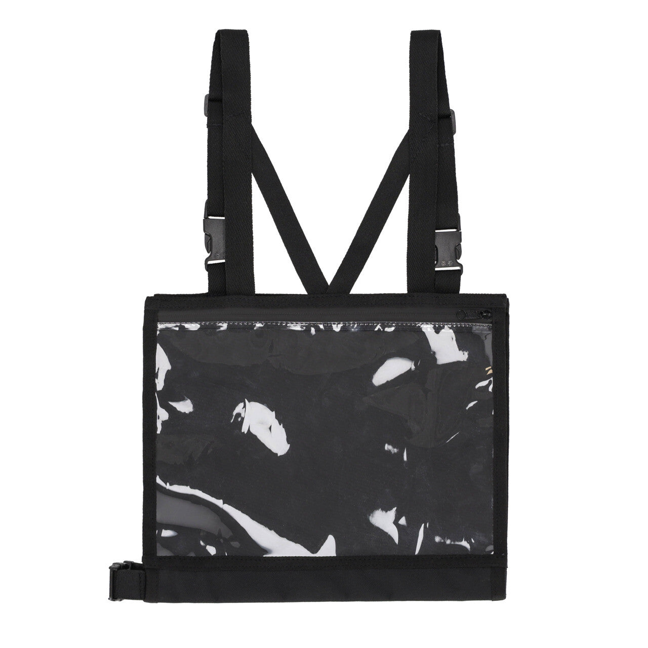 Number bib with zipper