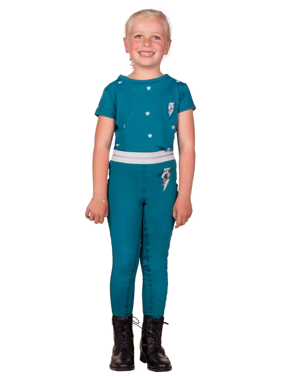 riding tights thunderbolt junior full grip
