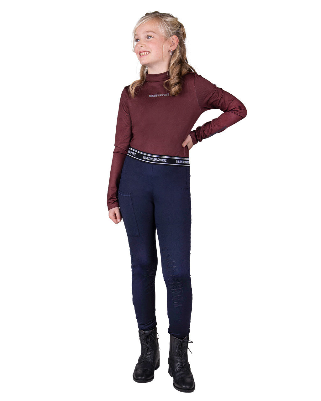 riding tights qiara junior knee grip