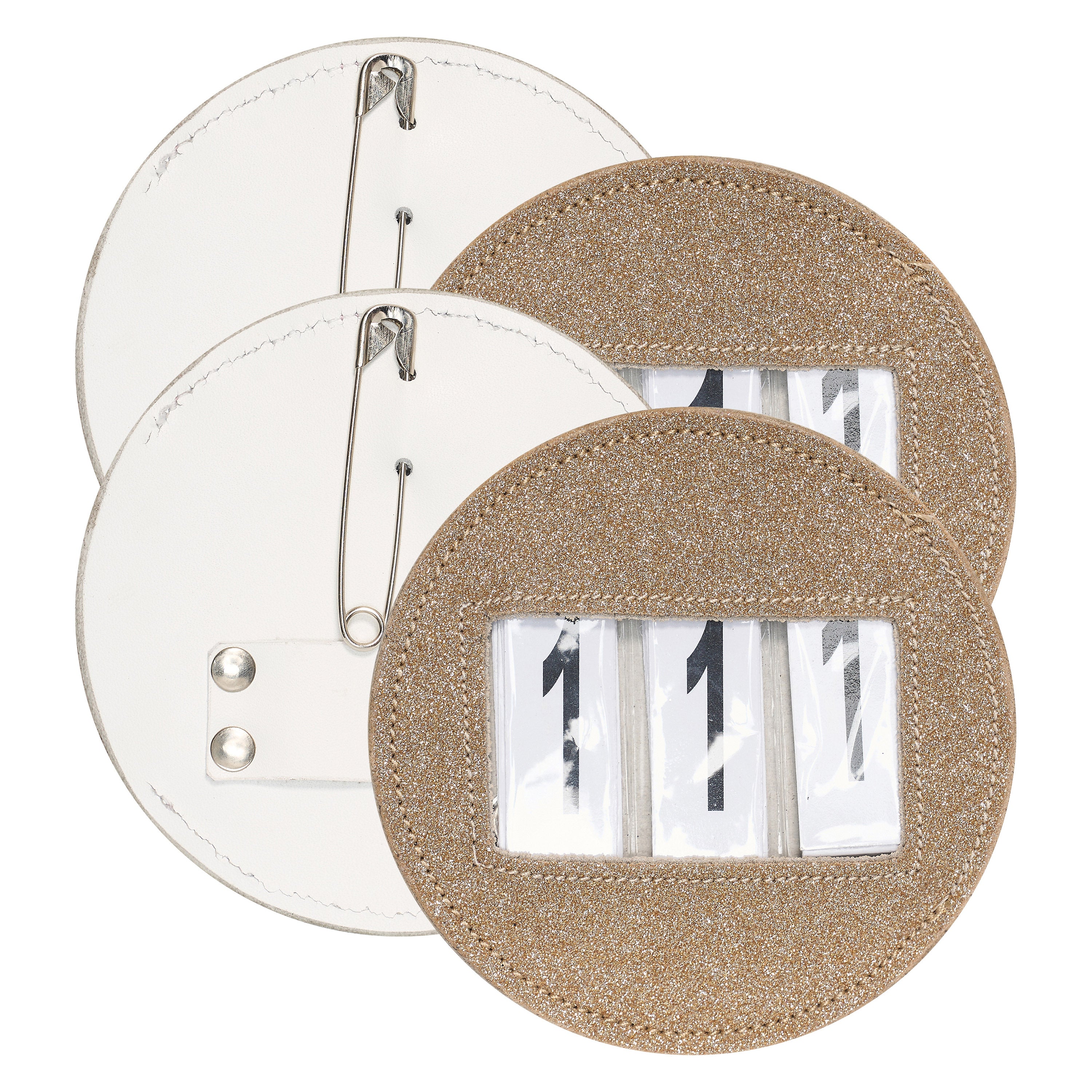 Competition number IRHGlitter round, set of 2 pcs