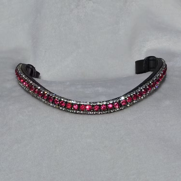 Gnistrande Strasspannband i Rosa