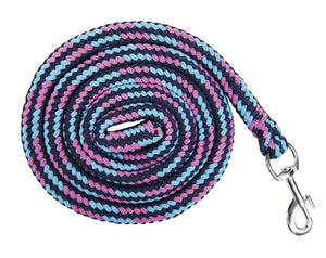 Lead rope Funny Horses with snap hook 1357 deep blue/blue/dark pink / 180 cm
