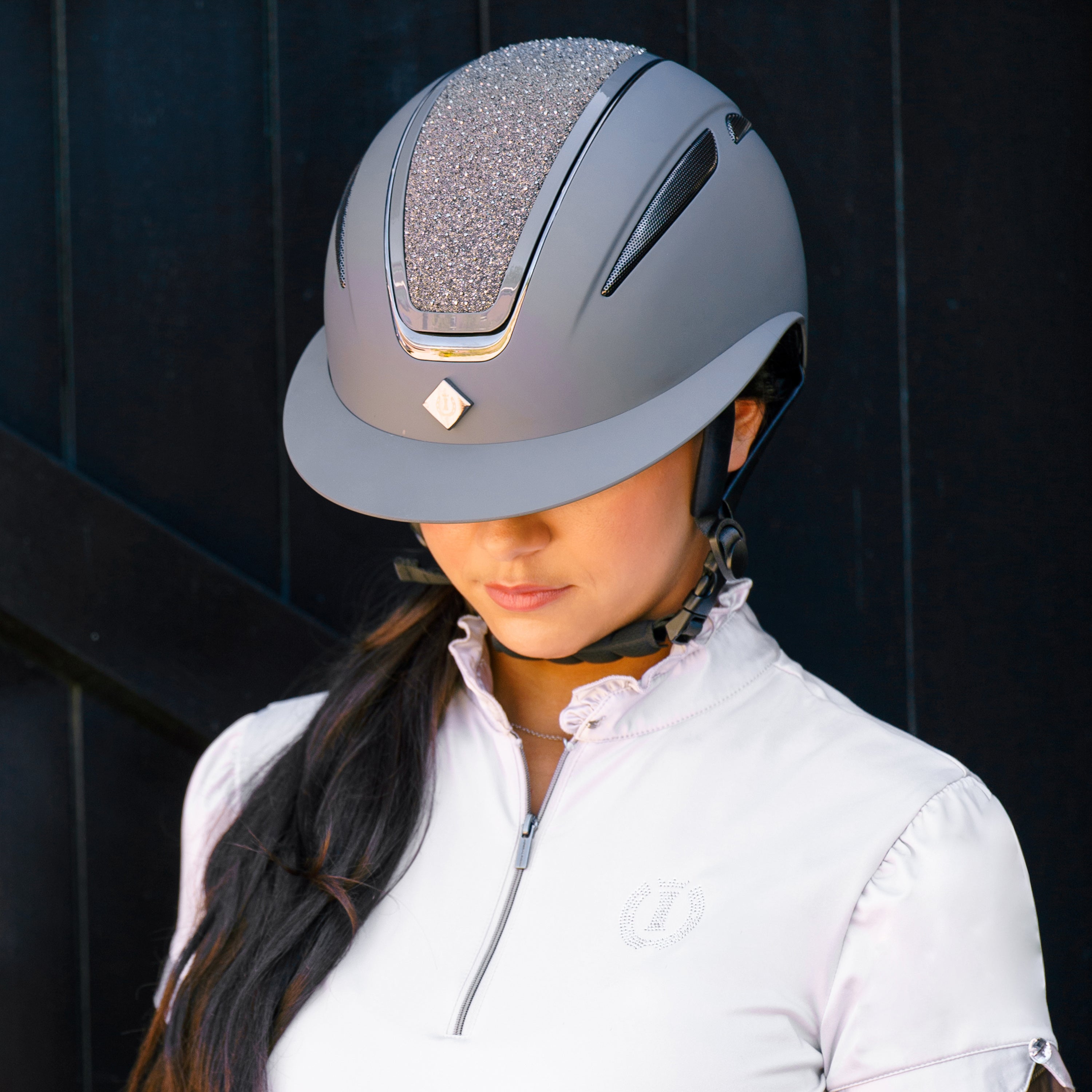 Riding helmet IRHOlania Deluxe big visor