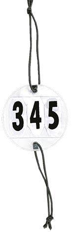 Competition numbers 1 pair, 3 digits, adjustable 1200 white / pcs.