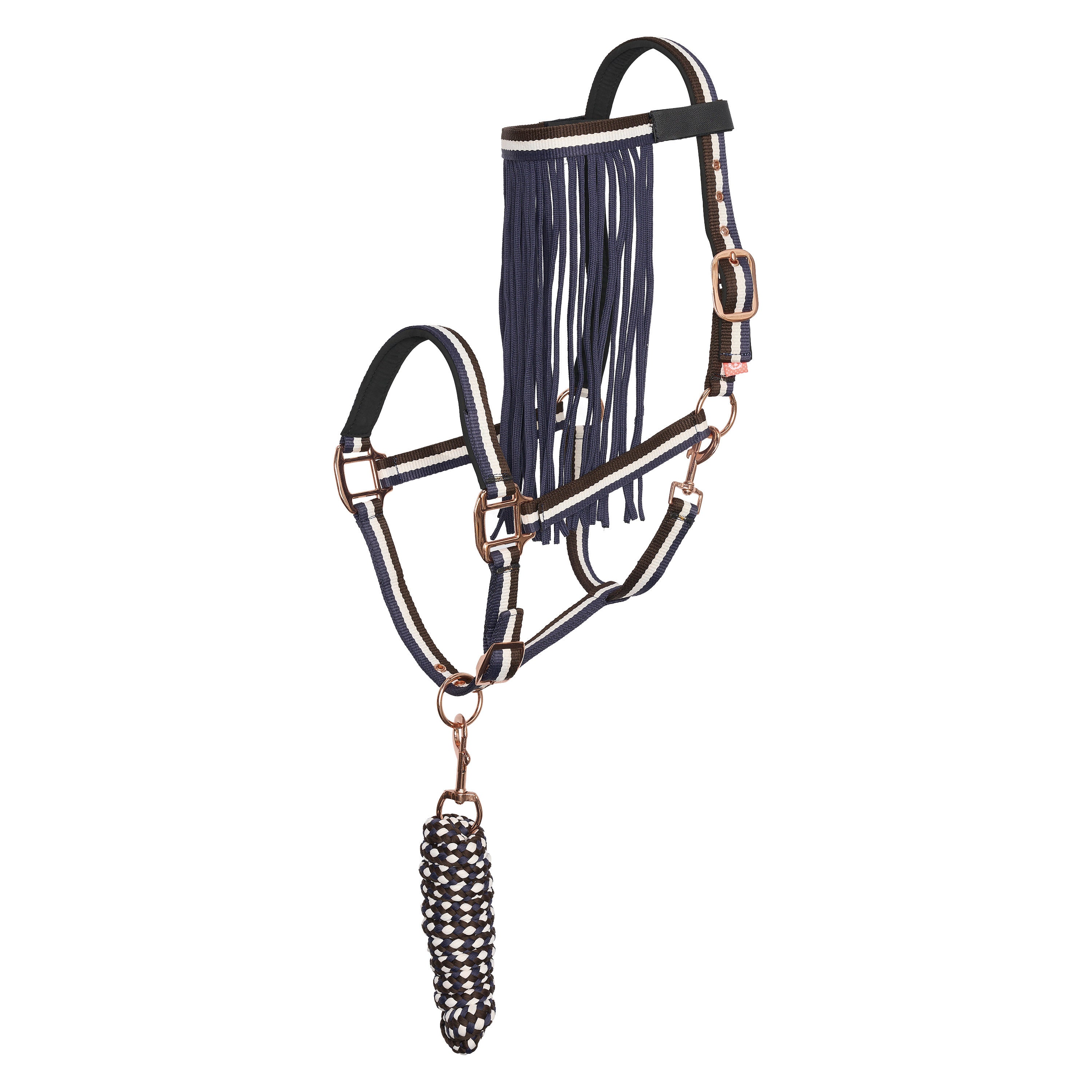 Set of headcollar, lead rope and flyfringes IRH