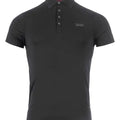 Bi-elastic polo shirt made of functional jacquard jersey