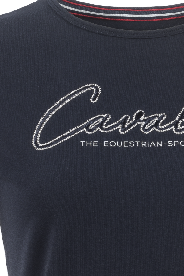 t-shirt cavalnahal – sportig t-shirt i mjuk bomullsjersey för damer