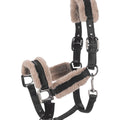 Elegant halter made of elegant shimmering satin with integrated velcro fastener on the headpiece