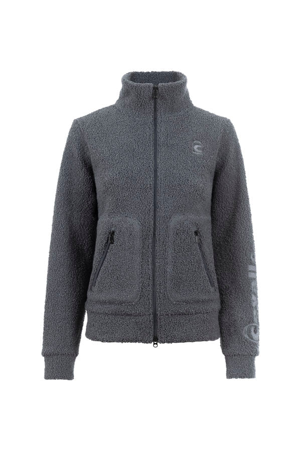 teddy fleece blouson CAVALROSIE-
Warm teddy fleece blouson, faux fur, stand-up collar