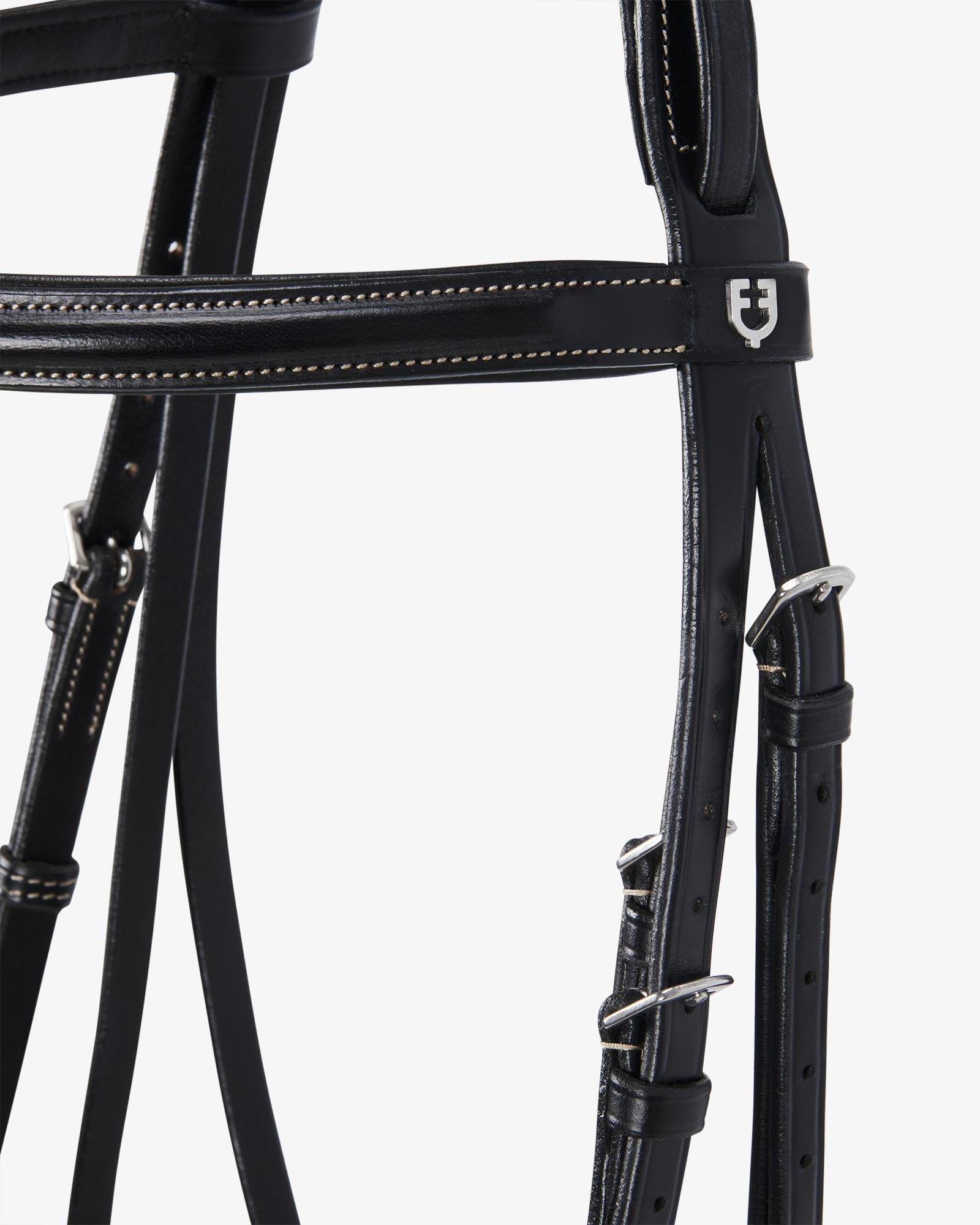 leather english bridle with embroideries