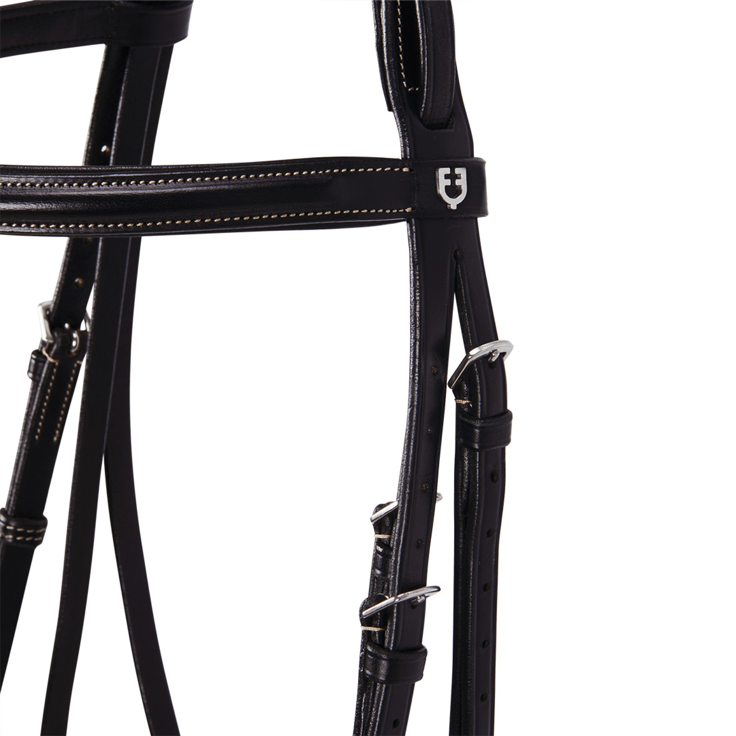 leather english bridle with embroideries