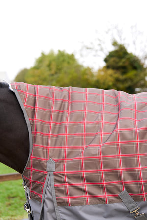 Outdoor blanket IRHCustomized with high neck Fleece Grey check - Grey / 175