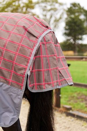 Outdoor blanket IRHCustomized with high neck Fleece Grey check - Grey / 175