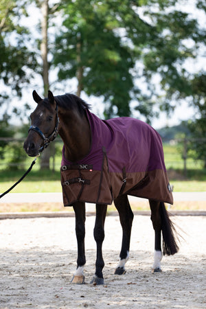 Outdoor blanket IRHCustomized with high neck 200gr Burgundy - Light Brown / 165