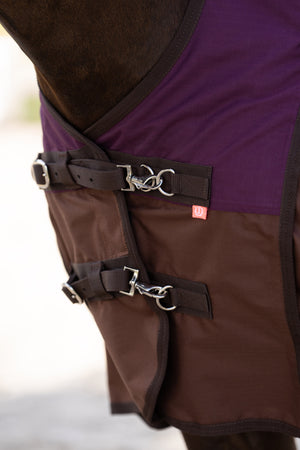 Outdoor blanket IRHCustomized with high neck 300gr Burgundy - Light Brown / 175